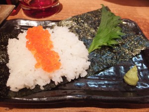 いくらの手巻き寿司